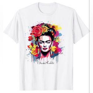 ARTSY WHITE FRIDA KAHLO T-SHIRT| NEW